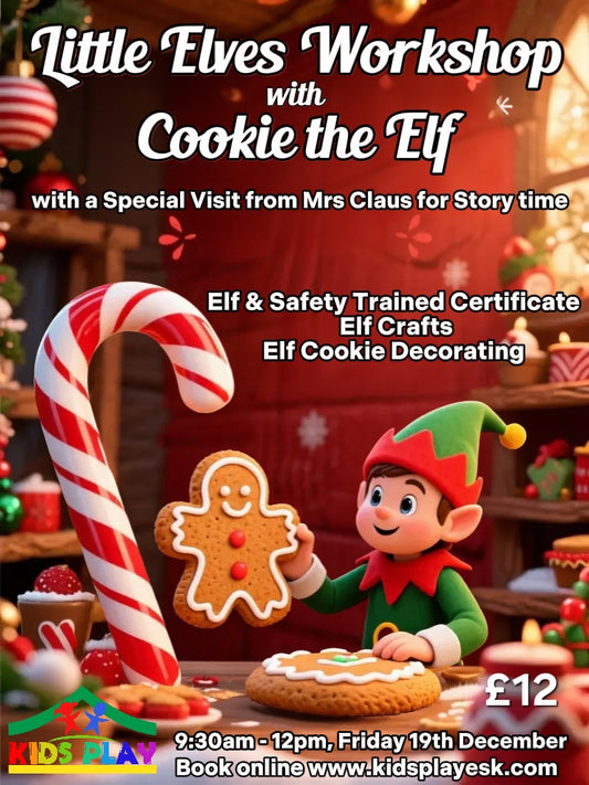 Little Elves workshop with Cookie the Elf and a special visit from Mrs Claus
