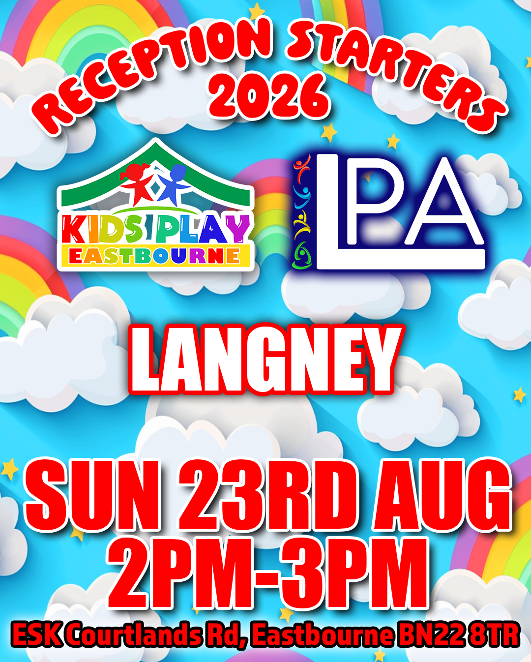 Langney Primary Sunday 23rd Aug - 2pm - 3pm